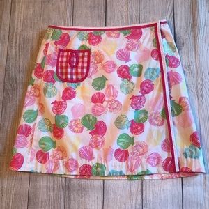 Lilly Pulitzer Wrap Skirt Sz 8 Shells Clam Digger
